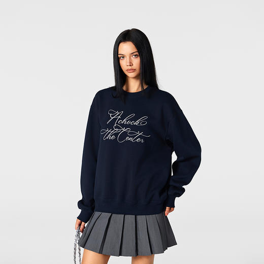 【Achock官方店】圆领卫衣女2024新款潮牌美式宽松休闲套头上衣 商品图1