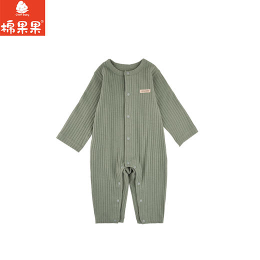 棉果果秋季新品内衣有机棉纱5A抗菌男童哈衣对开连体衣M311722224515 商品图1