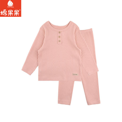 棉果果秋季新品内衣有机棉纱5A抗菌女童80-130码套头套装M321302224517 商品图0