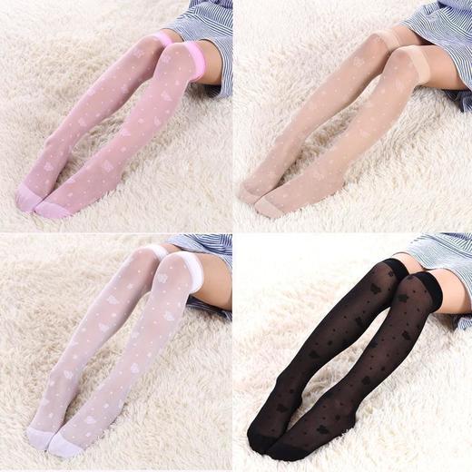 【多色可选！】女童中筒丝袜薄款过膝袜时尚潮流白色学生长筒袜表演袜防蚊袜 商品图2