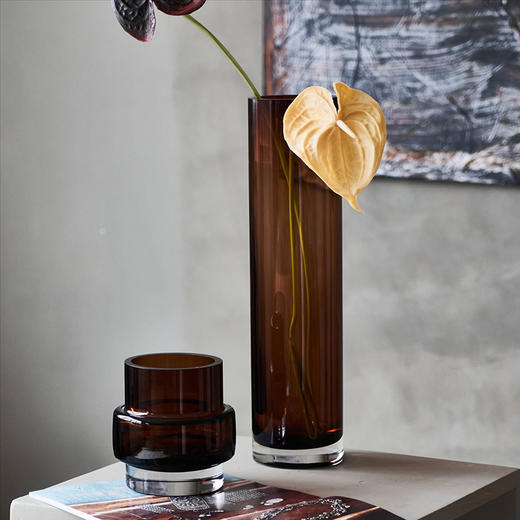 北欧ins风简约彩色透明玻璃花瓶水培鲜花客厅酒店餐桌台面迷你瓶 商品图1