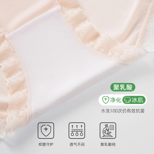 抖音同款超薄空调裤透气冰丝聚乳酸内裤女无痕抗菌蕾丝三角裤速干 商品图3