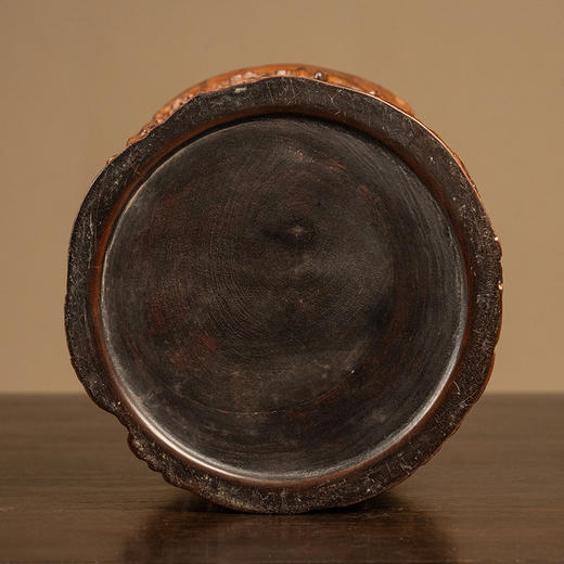 清 黄花梨雕树瘤笔筒 商品图3