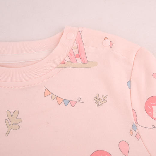 棉果果秋季新品有机棉纱5A抗菌女童140-160码外出套头套装M321302424509 商品图3