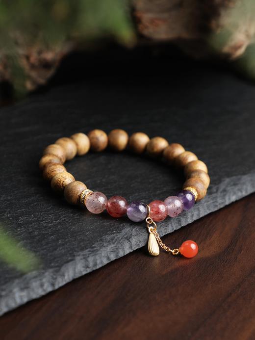 0.9奇楠超八水晶手链天然沉香创意首饰 商品图2