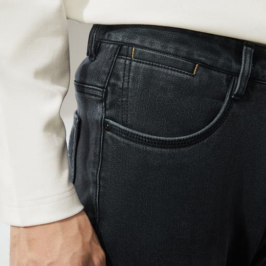 【含海岛绒】柒牌牛仔裤男2024秋冬新款时尚休闲百搭直筒水洗长裤	127H72010 商品图2