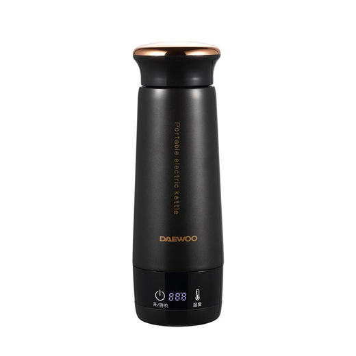 大宇（DAEWOO） 便携式迷你烧水杯家用旅行泡茶电热水杯 D6耀黑 0.3L 商品图6