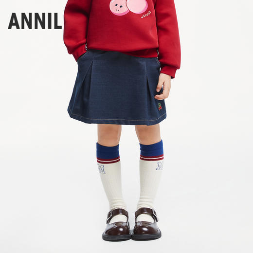 女童防褪色牛仔半裙新款安奈儿童装实体店同款XG433669 商品图0