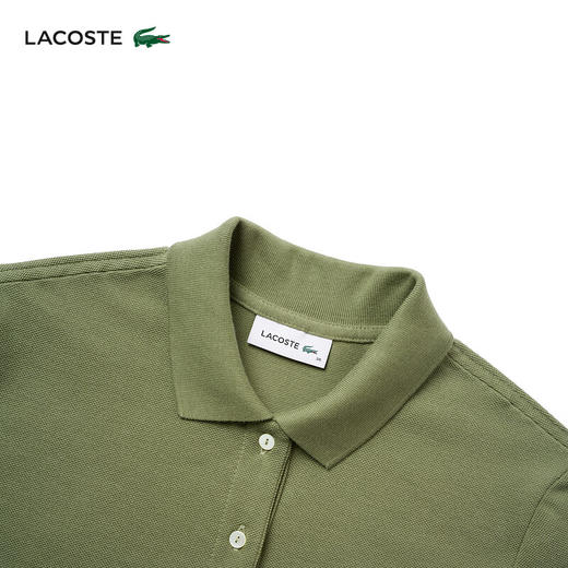 Lacoste法国鳄鱼女装新款纯棉舒适休闲短袖连衣裙直筒裙EF7767-10 商品图2