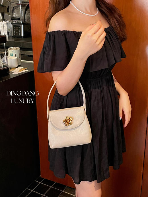 Chanel vintage 白色 帆布 山茶花 手提包 商品图2