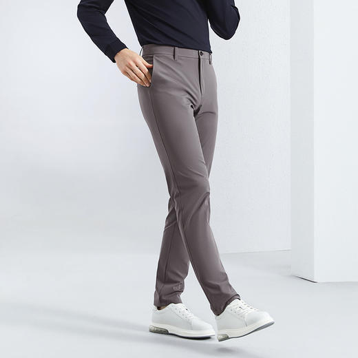 【速干凉感】柒牌休闲裤男2024春夏新款商务轻薄抗UV男士直筒长裤	126H70220 商品图1