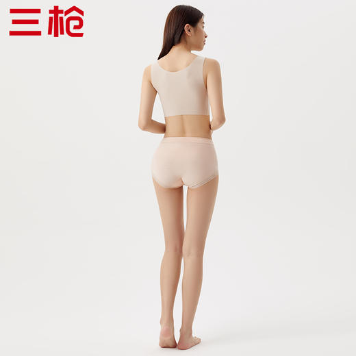 Threegun三枪 【肌理棉】中腰女士三角内裤（1条装）-40966B011 商品图2