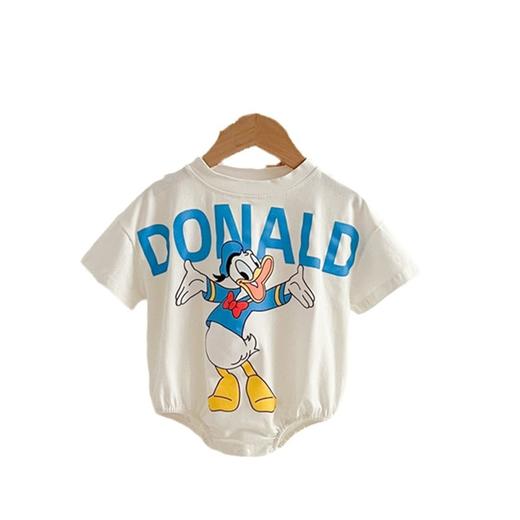 版权保护！卡通唐老鸭男女宝三角包屁衣夏天柔软棉质宝宝哈衣爬服 商品图4