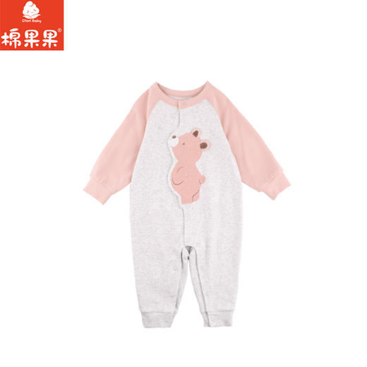 棉果果秋季新品内衣有机棉纱5A抗菌莫代尔女童对开哈衣连体衣M321722424524 商品图1