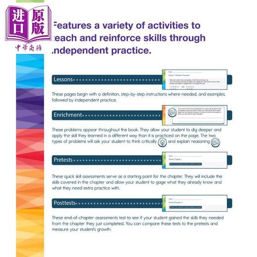 【中商原版】Spectrum Math Workbook Grade 8 2024新版光谱练习册 数学系列 八年级 商品图5