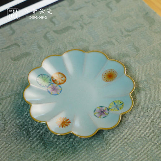 问鼎鼎青青花点互杯托（皮球花）（缺货） 商品图0