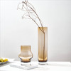 北欧ins风简约浅棕透明玻璃花瓶水培鲜花客厅酒店餐桌台面迷你瓶 商品缩略图6