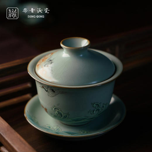 问鼎鼎青系列澜清盖碗（六鹤同春）（缺货） 商品图2