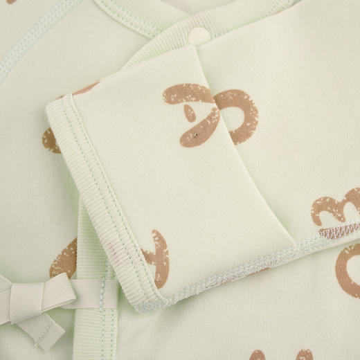 棉果果秋季新品新生儿男童内衣有机棉纱5A抗菌长袖半背衣M311110224496 商品图3