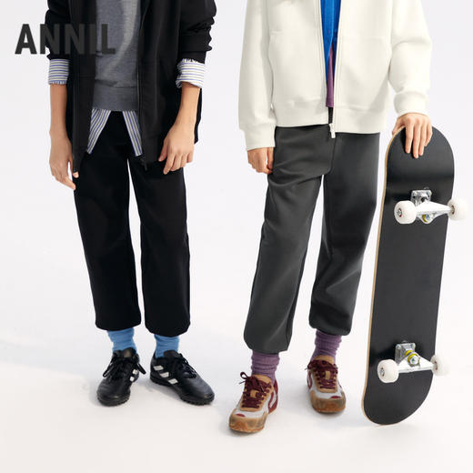 【超舒衣·休闲单裤】男女运动风卫裤柔滑轻盈秋季新款安奈儿童装实体店同款AM436863 商品图1