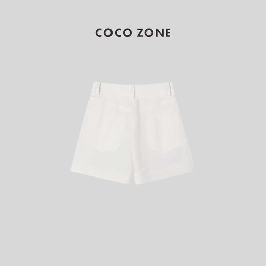 COCO ZONE 夏季休闲白色短裤舒适显瘦裤子 23C18682 商品图1