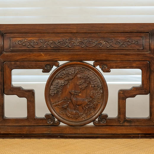 清 红木攒接拐子纹松鹿同春罗汉床 商品图1