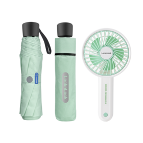 乐扣乐扣 云朵小风扇伞组合（薄荷绿）ETM871GRNS02FU