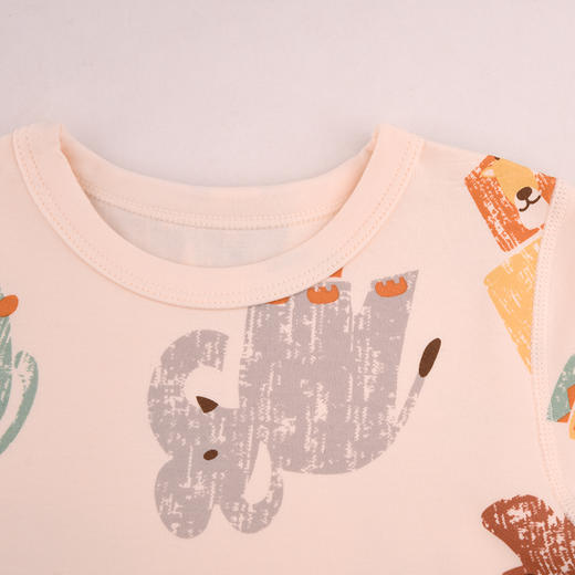 棉果果秋季新品内衣有机棉纱5A抗菌莫代尔80-130码女童男童套头套装M301302424526 商品图5