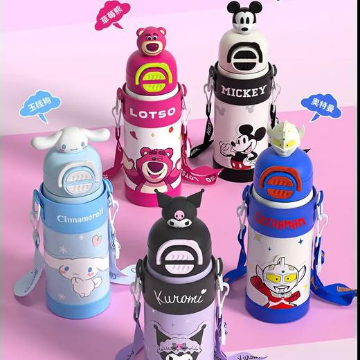 迪士尼双饮学生保温杯吸管直饮带杯套480ML  M60   CL 商品图0