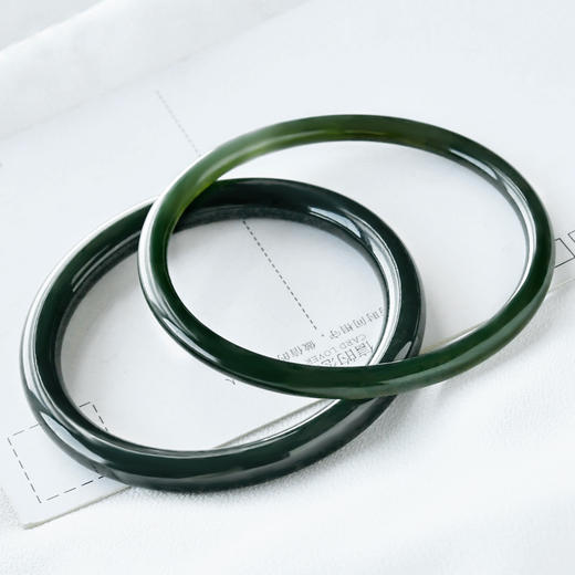 塔青和田玉叮当手镯一对 商品图0