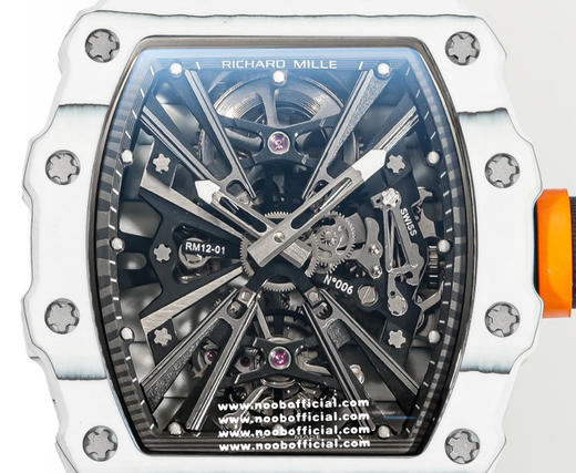 🔥私人定制版纯进口Ntpt碳纤维材质🔥
【理查米尔】RM12-01 一体陀飞轮腕表，材质均为碳纤维与石英纤维材质表壳，分别三种颜色款式：纯黑碳纤维、碳纤维+红色石英纤维、碳纤维+白色石英纤维 商品图6