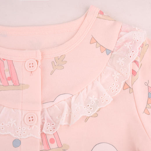 棉果果秋季新品内衣有机棉纱5A抗菌女童90-130码对开套装M321304424504 商品图2