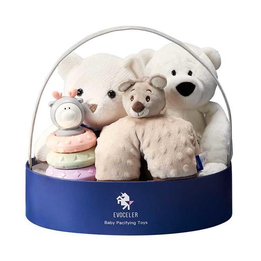 【送给宝宝爱的礼物】伊维诗乐新生儿安抚高端礼盒   声光毛绒大本熊  彩虹叠叠乐  魔法变脸小熊 安然哄睡 给宝宝营造安全舒适氛围 商品图3