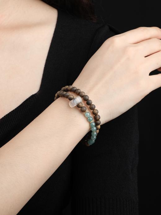 0.6翡翠双圈手链天然沉香创意首饰 商品图3