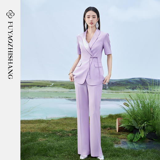 IWY/扶摇系列 夏季中式盘扣干练职业西装套装FYCP382 商品图2