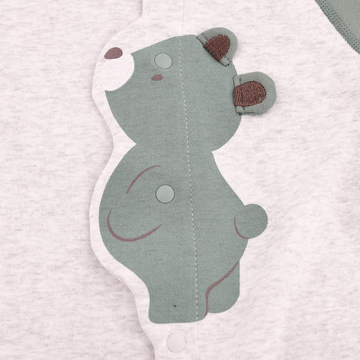 棉果果秋季新品内衣有机棉纱5A抗菌男童莫代尔对开哈衣连体衣M311722424525 商品图6