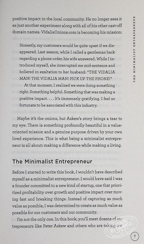 【中商原版】小而美 持续盈利的经营法则 The Minimalist Entrepreneur 英文原版 Sahil Lavingia 经管励志 自我提升 商品图6