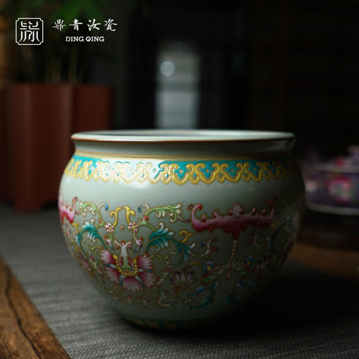 问鼎鼎青系列笔洗（珐琅彩）（缺货） 商品图0