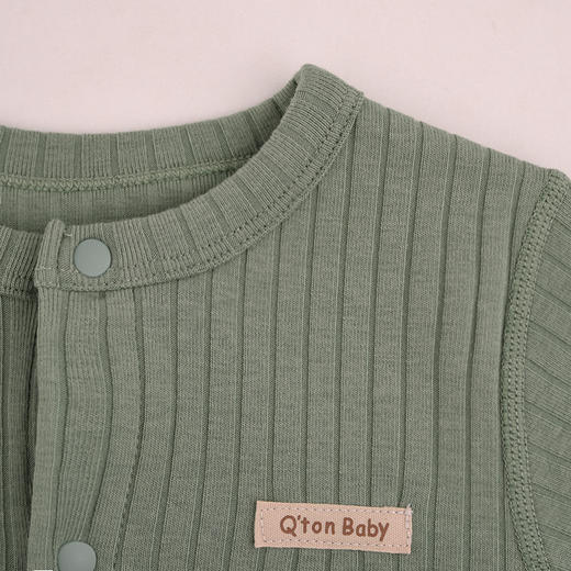 棉果果秋季新品内衣有机棉纱5A抗菌男童哈衣对开连体衣M311722224515 商品图3