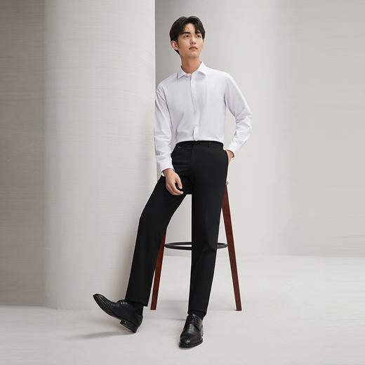 【肌理提花】柒牌男装西裤男2025秋冬新款商务休闲微磨毛直筒长裤	127H71700 商品图3