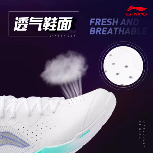 【双11大促进行中】李宁（LI-NING）羽毛球鞋雷霆NEW新品男女同款䨻科技减震回弹耐磨羽毛球运动鞋 AYZU015 商品图1