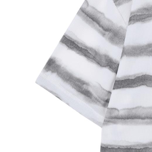 T1503新款时尚印染条纹男士T恤潮流百搭休闲上衣宽松复古小众T恤 商品图4