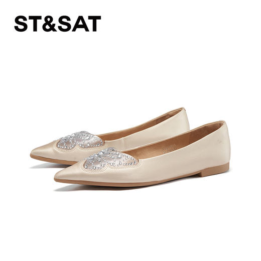 星期六闪钻蝴蝶尖头平底单鞋SSC3111275 商品图6