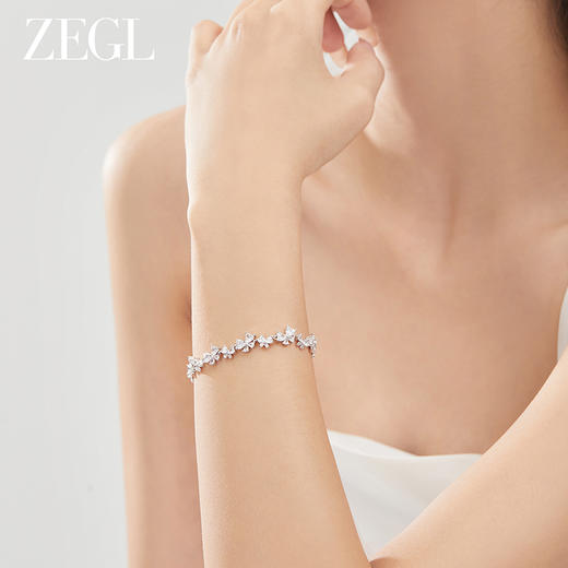 ZEGL微笑紫藤花手链女生2024年新款轻奢小众设计精致手饰七夕礼物 商品图1