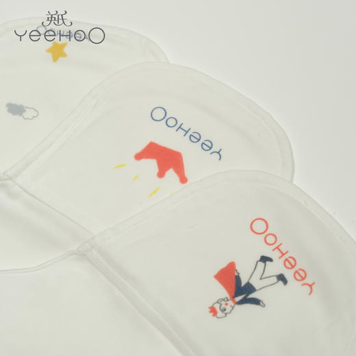 英氏-浴巾毛巾（常年）G3配件纱汗垫/3件装50*25白底印花 商品图1