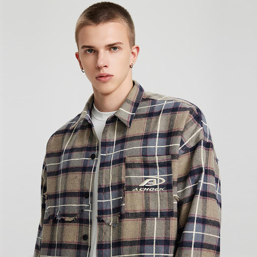 A chock结构拼接开春衬衫 商品图3