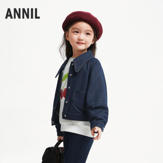 女童防褪色牛仔外套新款安奈儿童装实体店同款XG435547 商品图1