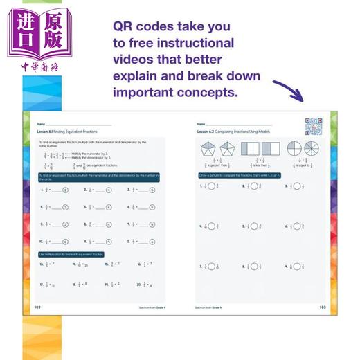 【中商原版】Spectrum Math Workbook Grade 4 2024新版光谱练习册 数学系列 四年级 商品图5