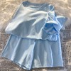 【青春的感觉❗️休闲运动套装】夏季新款，棉质面料 柔软舒适透气，亲肤不扎肉，多巴胺色系 百搭显活力❗️休闲运动套装女百搭宽松时尚外穿短袖短裤两件套开学季Y 商品缩略图12