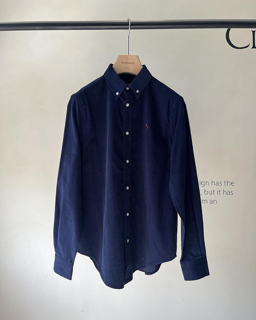 单品包邮现货 THS 7.27-限时 polo RL 马球家 情侣款 老钱风衬衫 灯芯绒小马标衬衫 4色 QG014 商品图7
